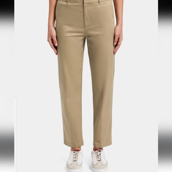 Lands End Classic Cropped Tan Women's Pants - Picture 2 of 7